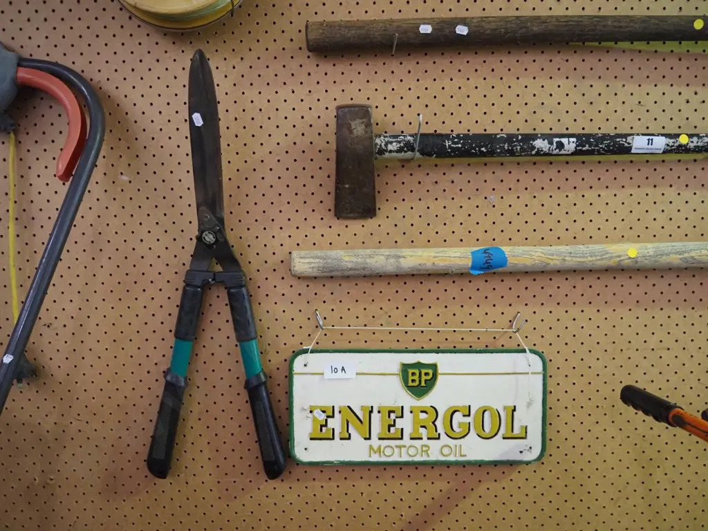 BP Energol sign and hedge trimmers Image 1++