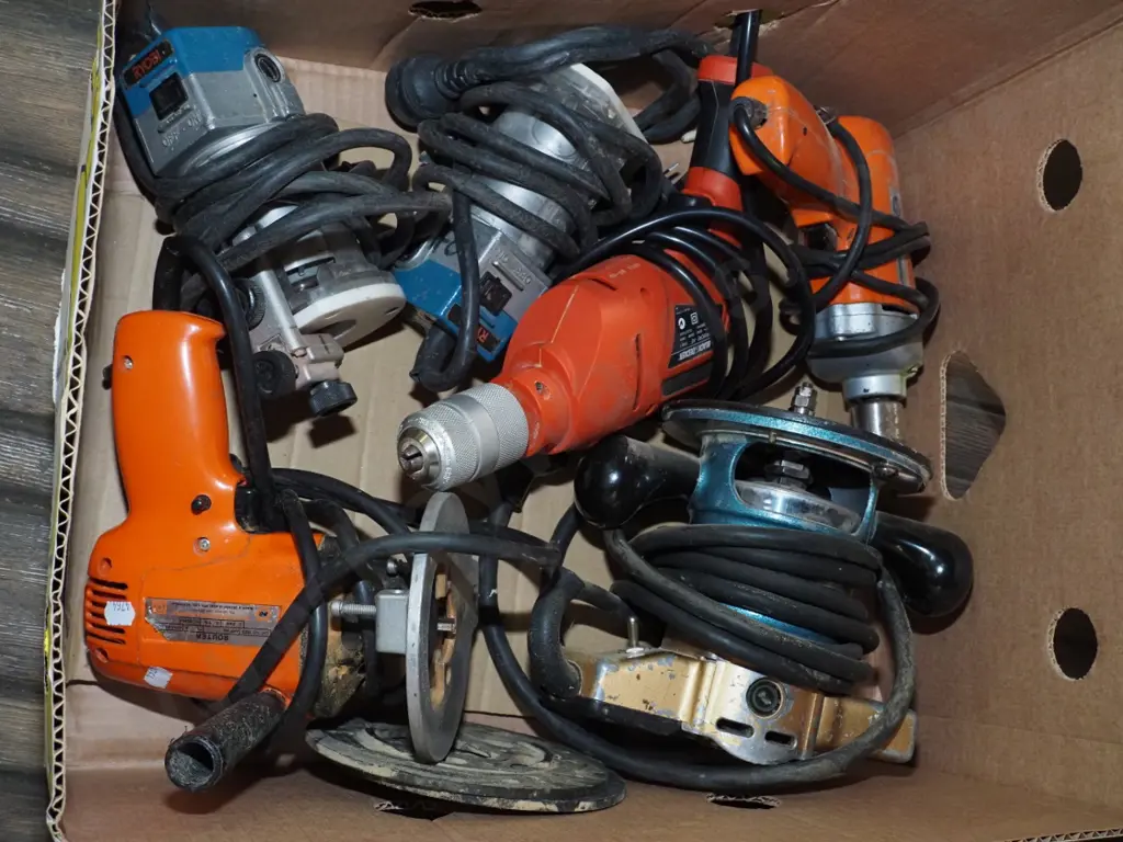 box; electric routers, drills Image 1++