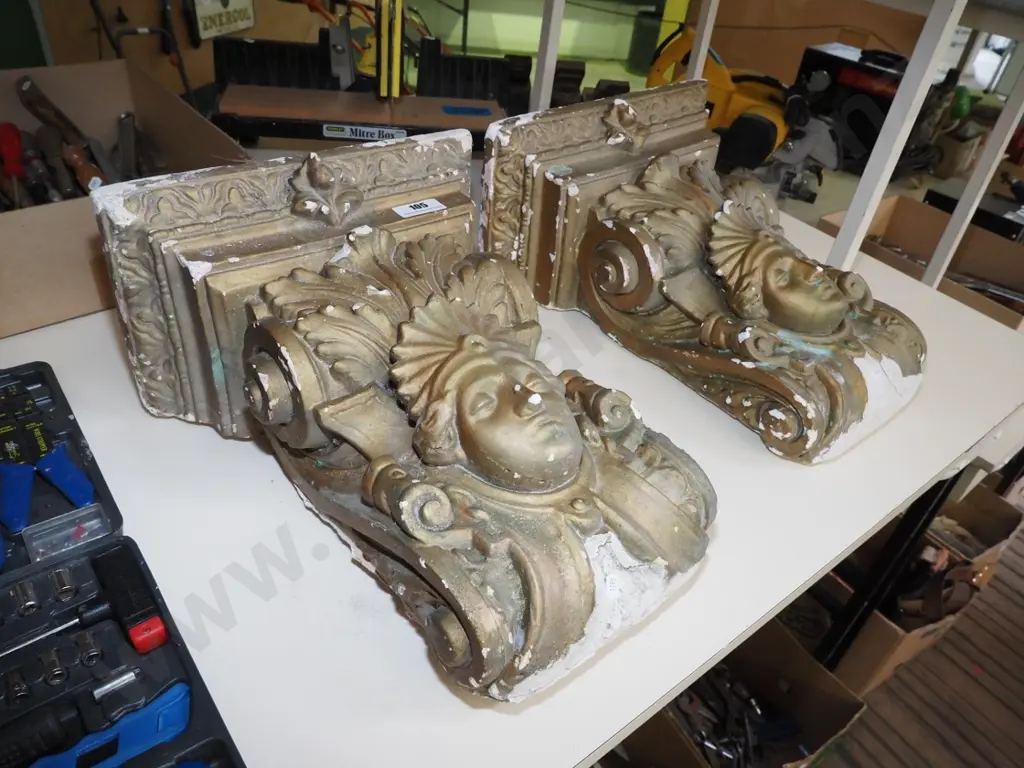2 plaster architectural cornices H-480 Image 1++