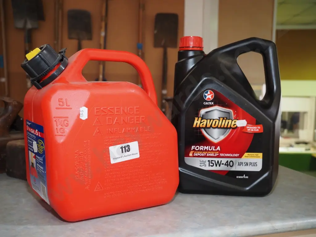 5L petrol container, part bottle of engine oil Image 1++