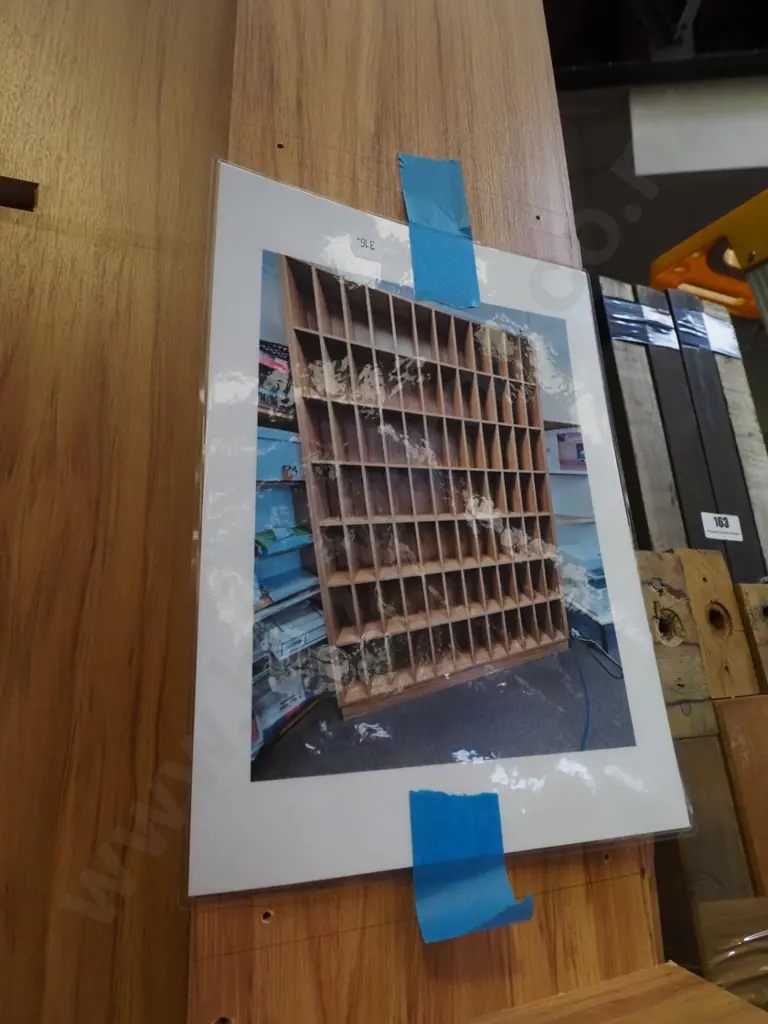 mdf faux wood veneer shelving system H-2400 W-1700 D-200 Image 1++