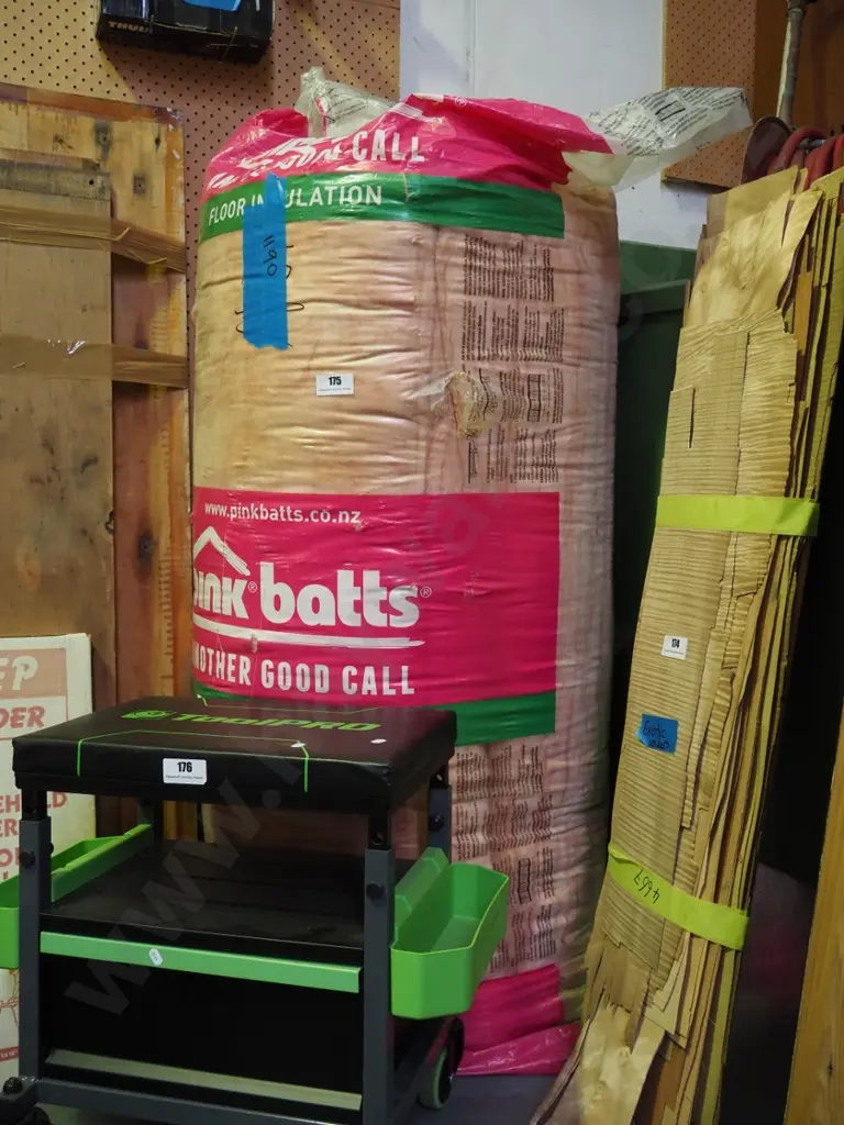 bale of pink bats floor insulation Image 1++
