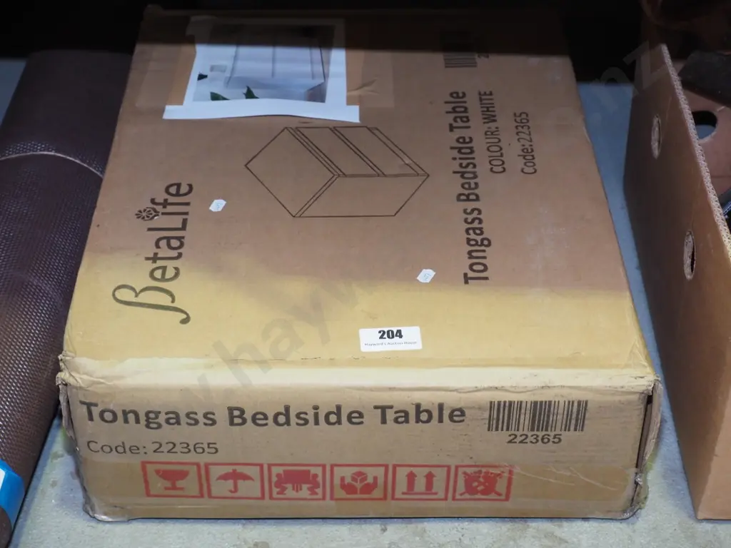 yet -to be assembled 2 drawer bedside cabinet Image 1++