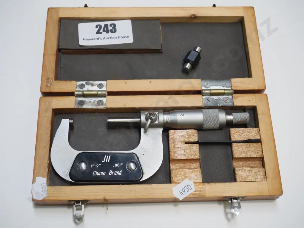 wood cased micrometer Image 1++