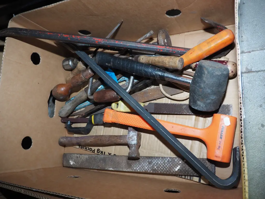 box; wrecking bars, mallets, screwdrivers etc Image 1++