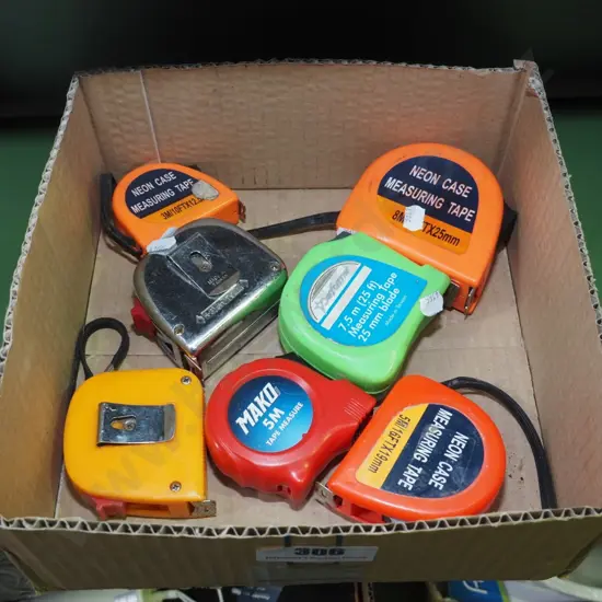 box; tape measures