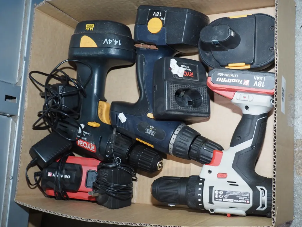 box of battery drills - As Is, No Returns Image 1++