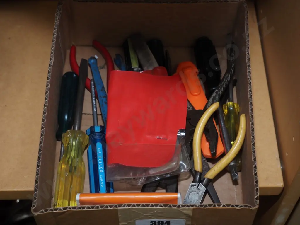 small box of screwdrivers, pliers, allen keys etc Image 1++