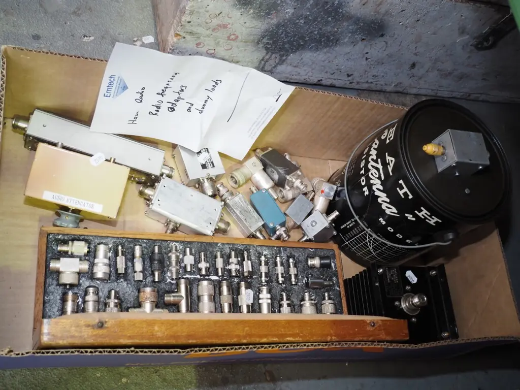 box; ham radio frequency adaptors etc Image 1++