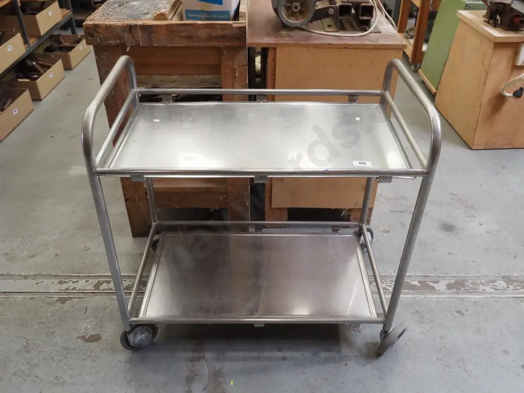 stainless steel 2 tier trolley Image 1++
