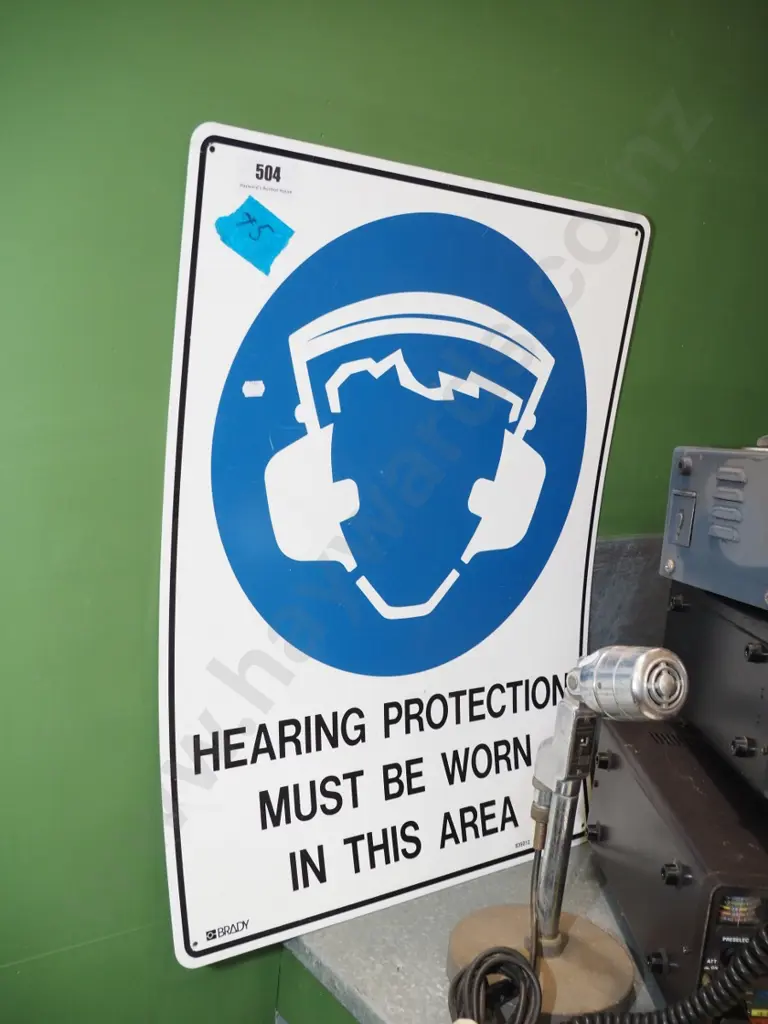 2x hearing protection signs Image 1++