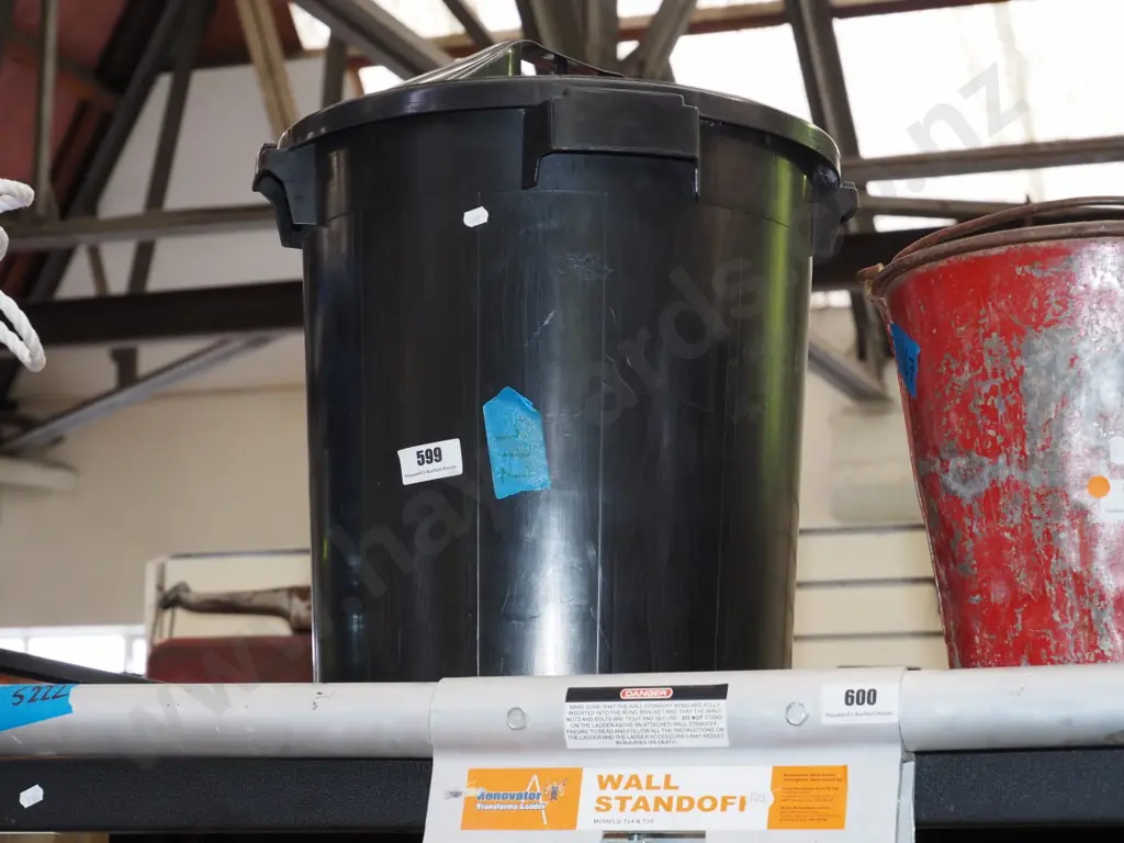 black lidded plastic bin Image 1++