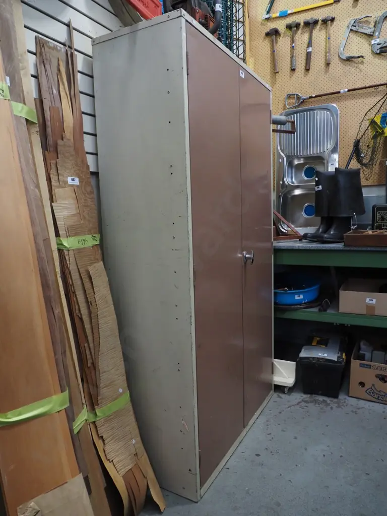 metal 2 door workshop cupboard H-1830 W-1000 D-400 Image 1++