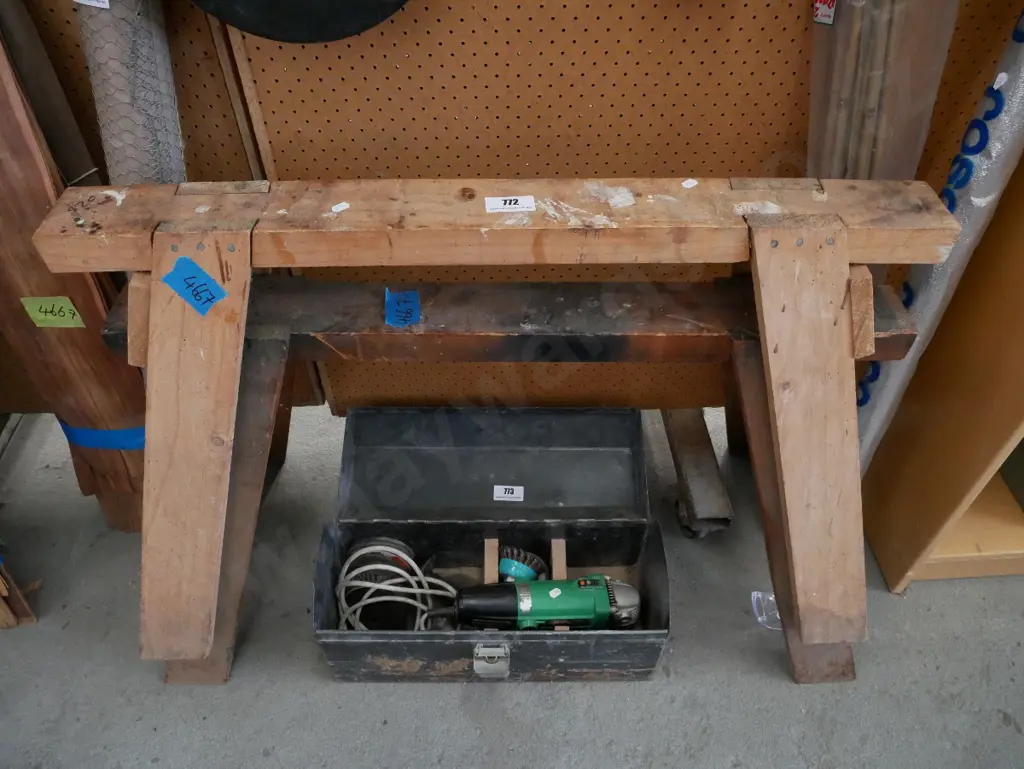 2 wooden saw horses Image 1++