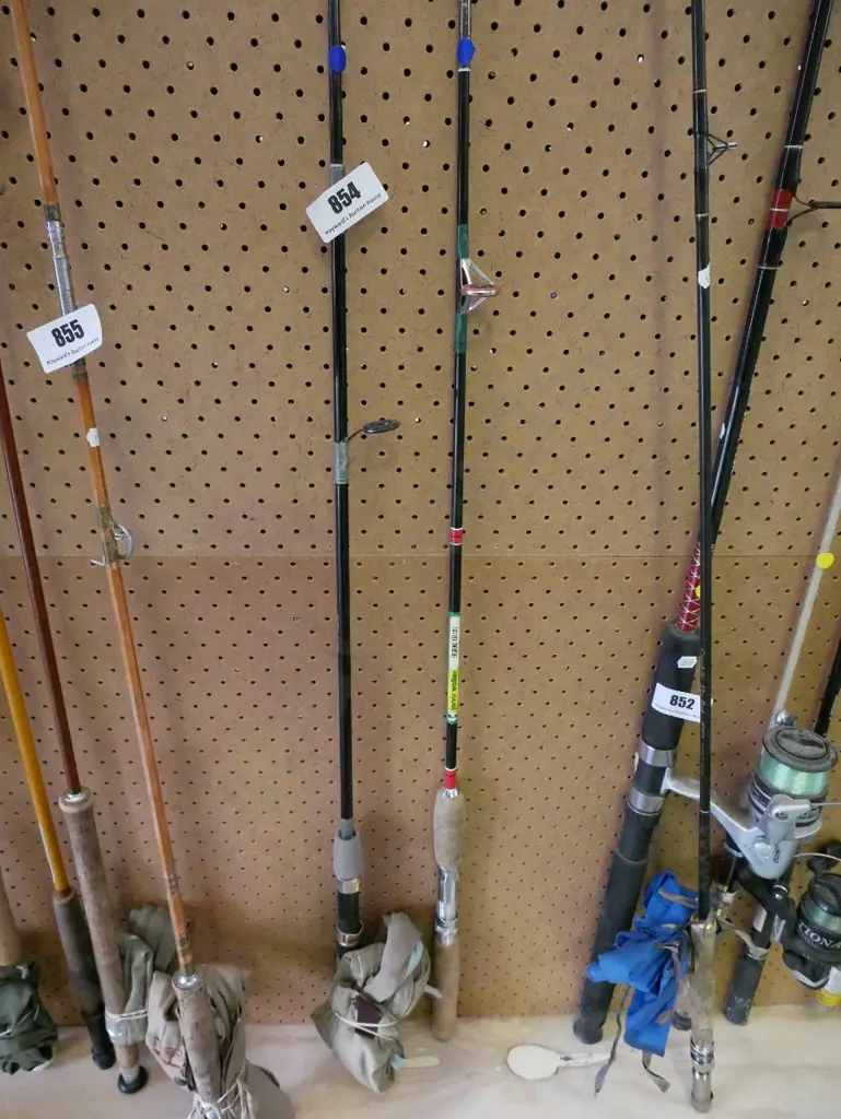 2 fly fishing rods - blue dots Image 1++