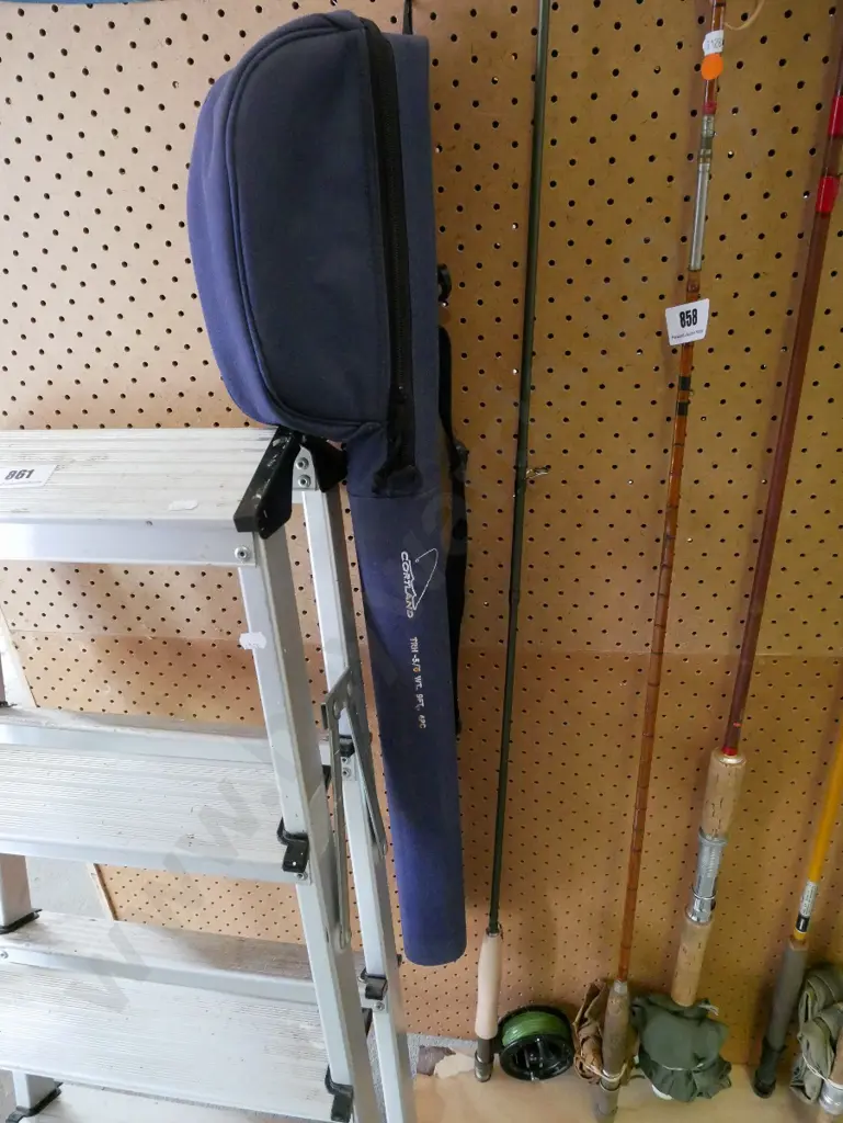 fly fishing rod, reel, carry case Image 1++