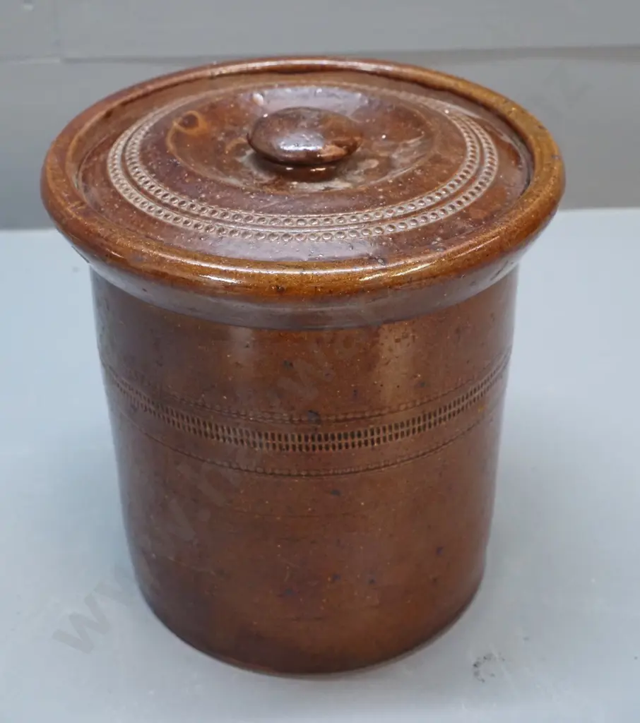 Luke Adams Sydenham stoneware lidded storage jar H-180 D-180 Image 1++