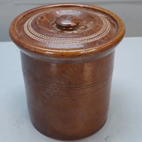 Luke Adams Sydenham stoneware lidded storage jar H-180 D-180