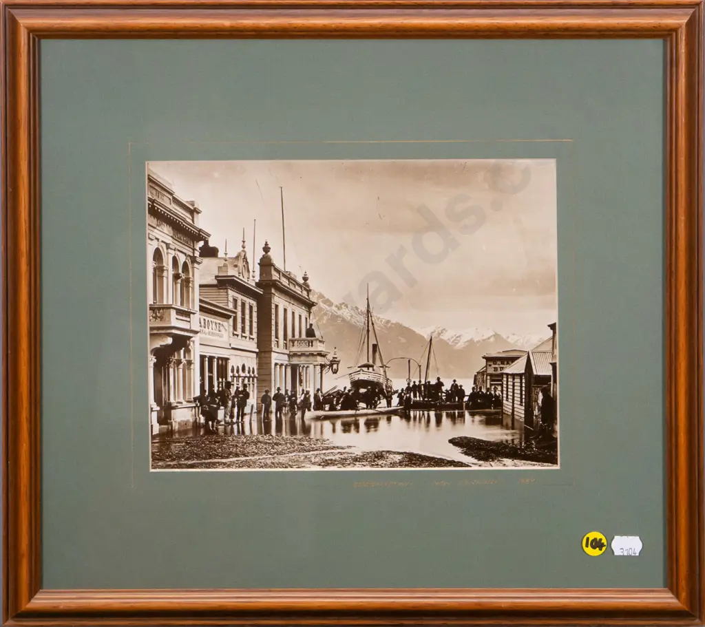 framed reproduction vintage photograph - Queenstown 1888 H-180 W-235 Image 1++