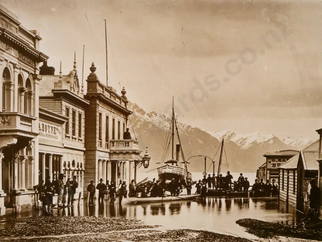 framed reproduction vintage photograph - Queenstown 1888 H-180 W-235 Image 1++