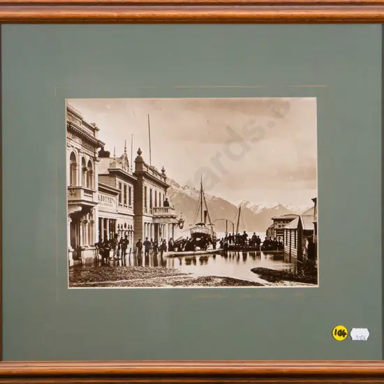 framed reproduction vintage photograph - Queenstown 1888 H-180 W-235