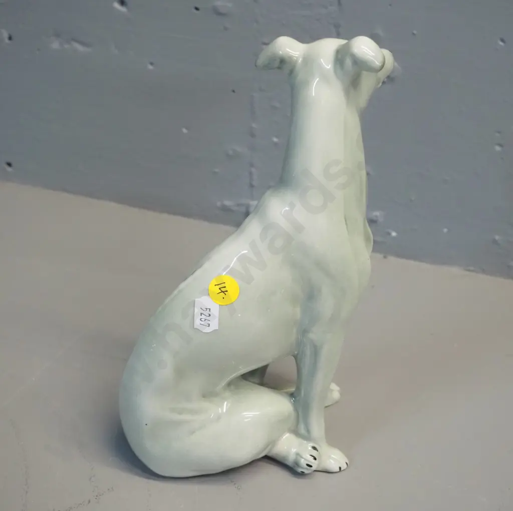 Nelson Staffordshire celandine glaze greyhound figurine H-230 L-130 Image 1++