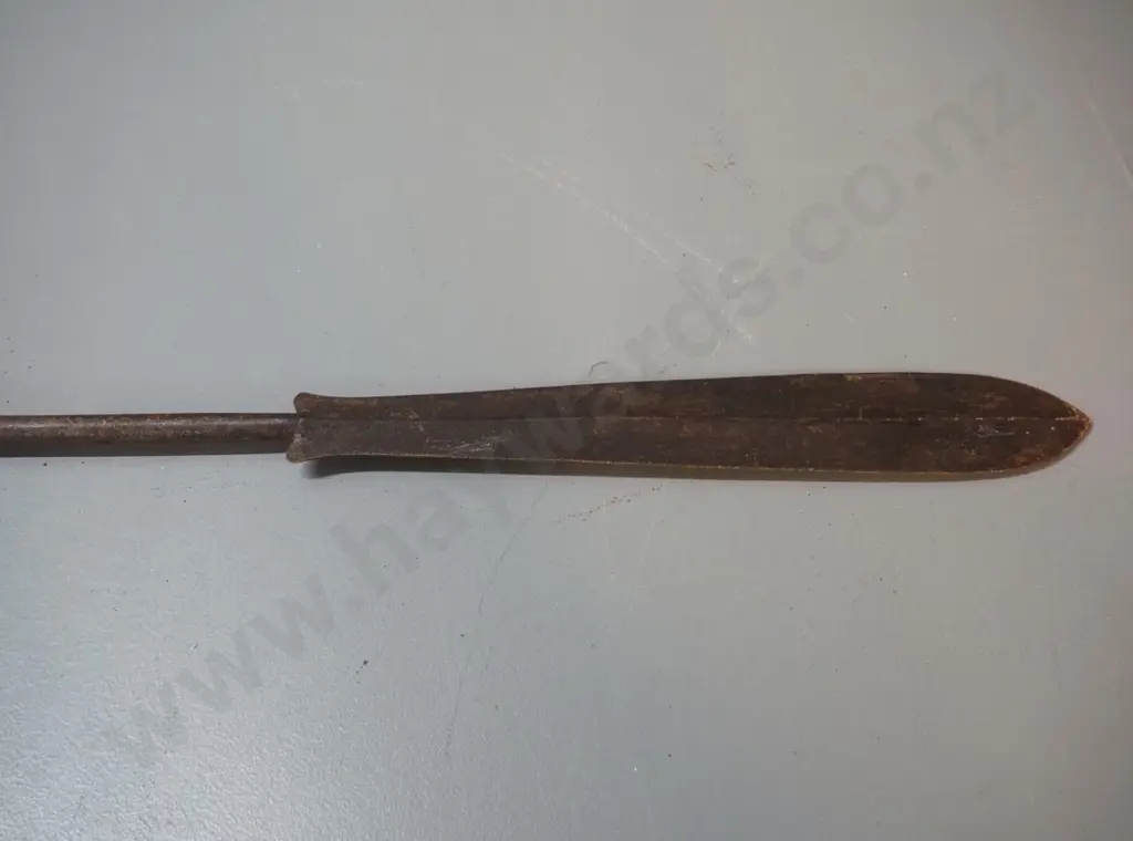 ethnic weapon collection: wood and metal Masai spear, Kenya L-1570 Image 1++