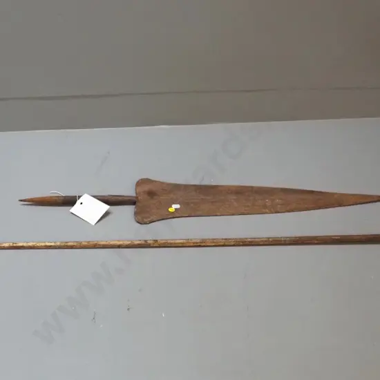 ethnic weapon; Democratic Republic of Congo kuba metal currency spear L-2270