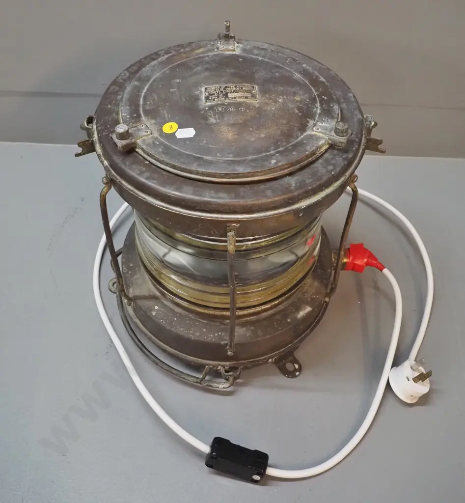 emergency 'anchor light' turned into table lamp - works but wiring looks a little dodgy.  Nippon Sento. H320 D300 Image 1++