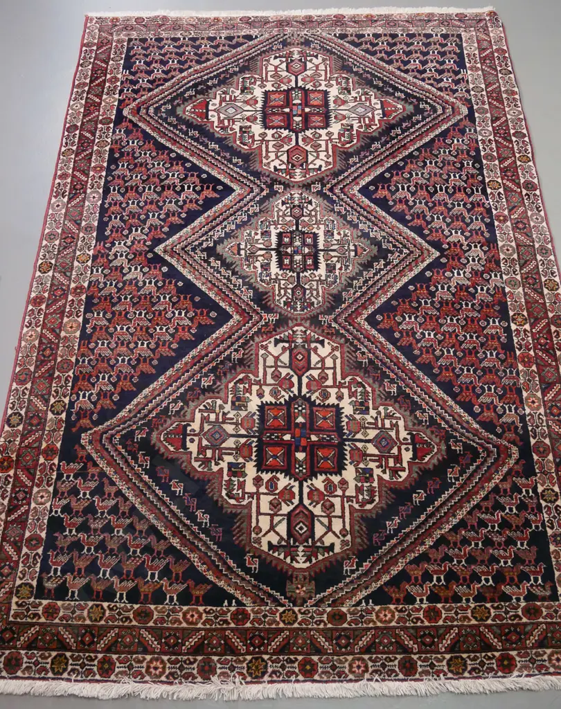 hand-knotted wool Persian rug L-2020 W-1410 Image 1++