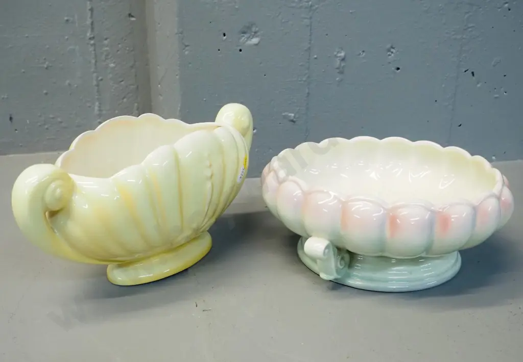 2 lustre vases - one marked Titian on base H-130 other is  D-200 - may be Titian but only marked SB-202 Image 1++