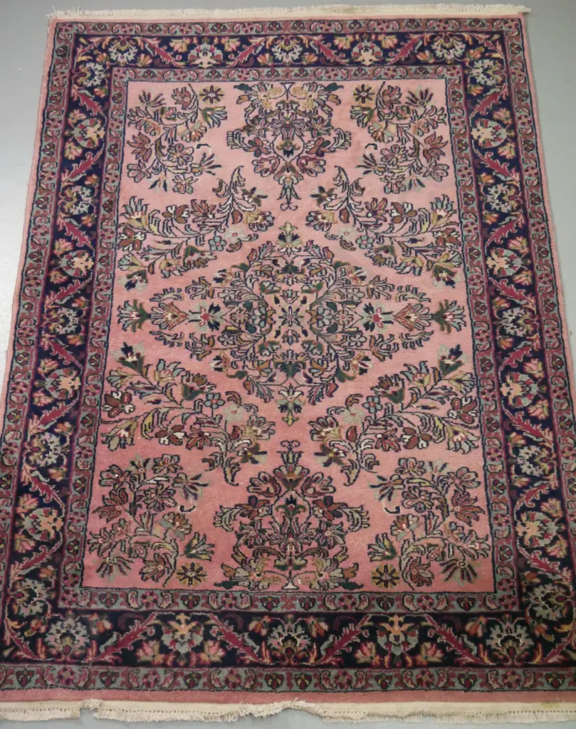 Indian hand-knotted wool floor rug L-1540 W-1090 Image 1++