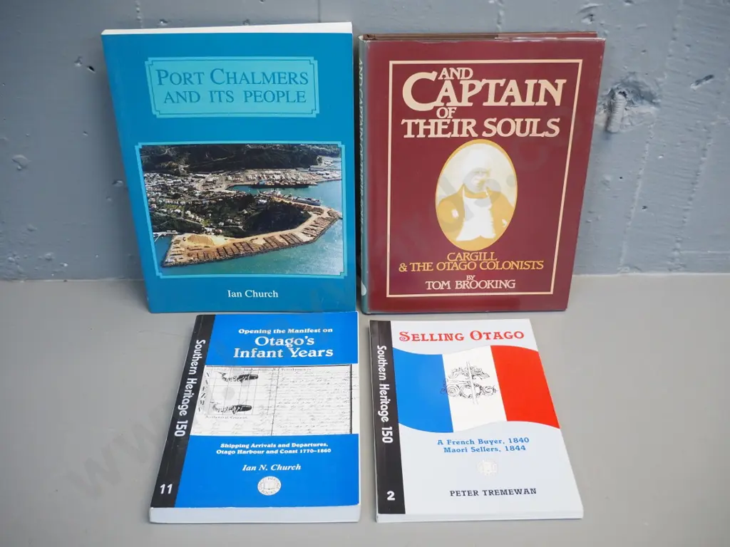 4 books - Otago local histories including Ian Church - Port Chalmers and it's People Image 1++