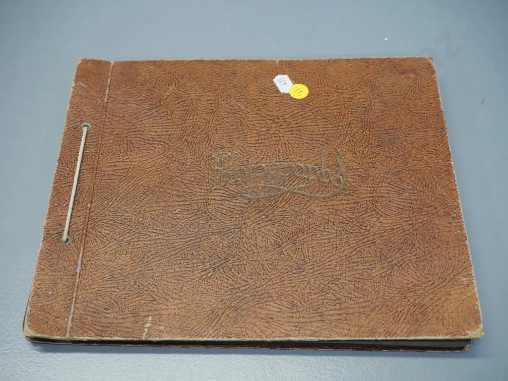 vintage photo album full of sports team and school photos - including 1926 & 1928 King's College Auckland rugby team Image 1++