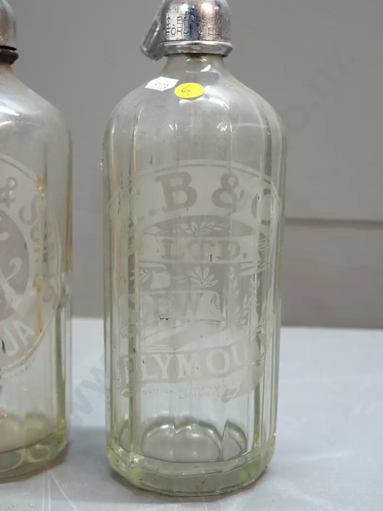 2 vintage soda syphons - Clark & Son Rotorua and TB & Co. New Plymouth Image 1++
