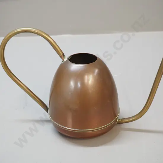 retro small copper and brass watering can H-160 L-250