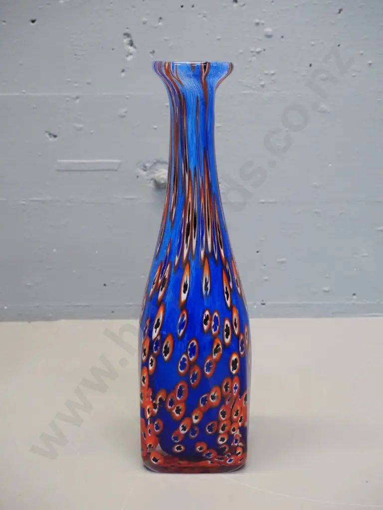 art glass streaked/mottled vase H-330 Image 1++