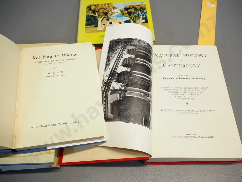 4 books - J.M. Shepherd's Kaikoura, Makarewa, Marlborough in Maori times, Canterbury natural history Image 1++