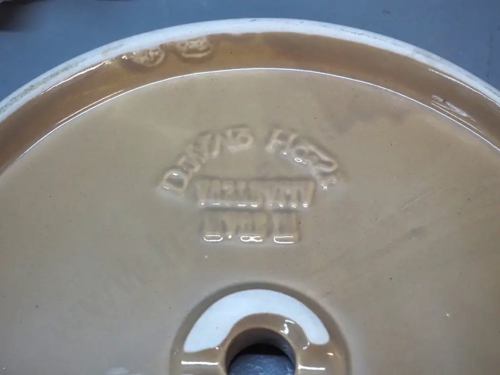 porcelain sundial - hard to read make'rs mark - made in Australia, pointer is not attached D-230 Image 1++