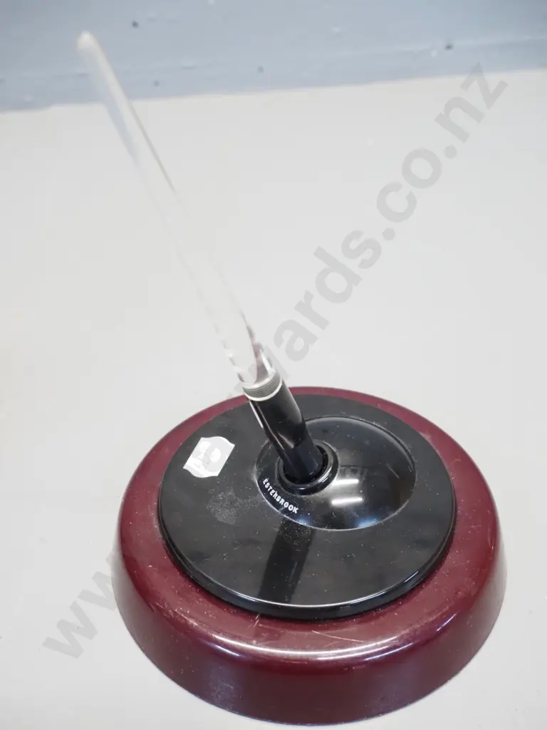 Esterbrook dipless inkwell set and pen D-120 & glass display dome w/artificial flowers H-320 Image 1++