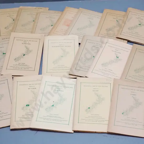 assorted New Zealand DSIR / Geographical Society geological maps