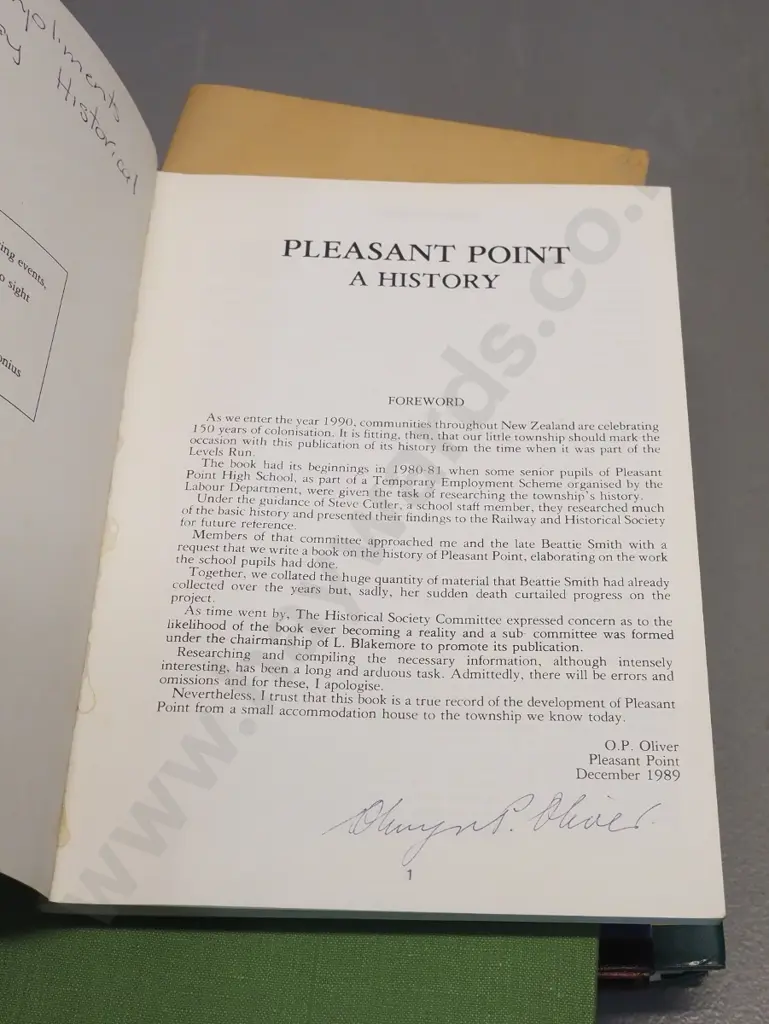 5 books - Banks Peninsula, Pleasant Point, Christchurch, Amuri - 2 signed by author (see photos) Image 1++