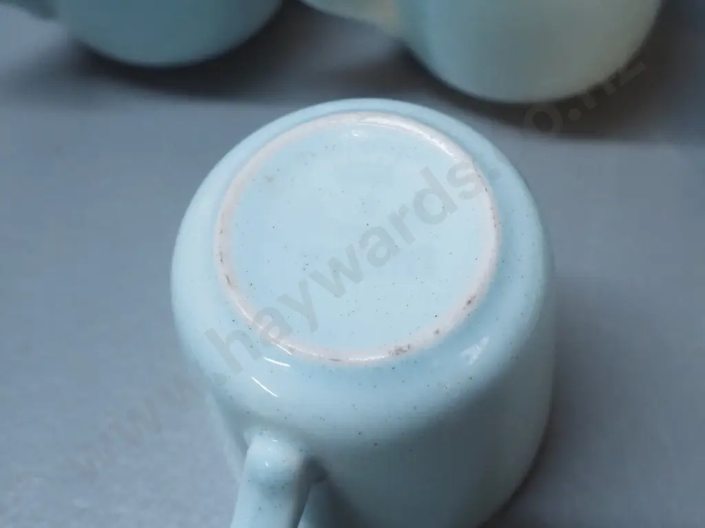 14 aqua colour Crown Lynn espresso cups, no saucers Image 1++
