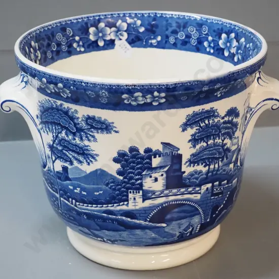 Spode Blue Tower jardiniere H-170 D-190