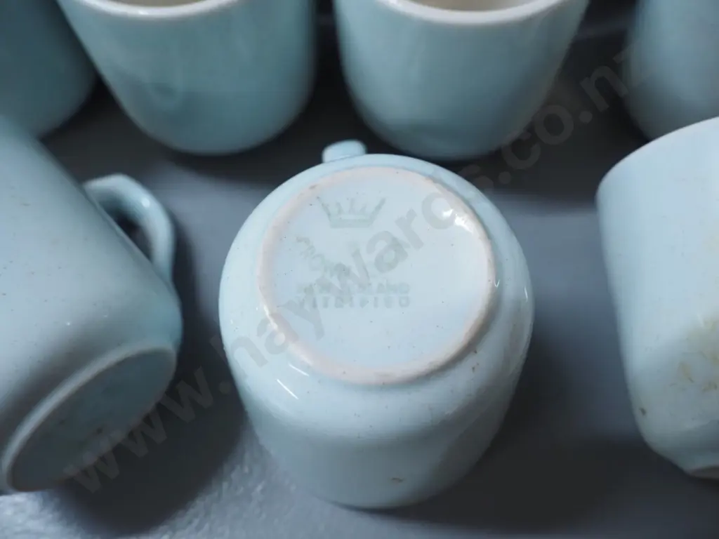 15 aqua colour Crown Lynn espresso cups, no saucers Image 1++