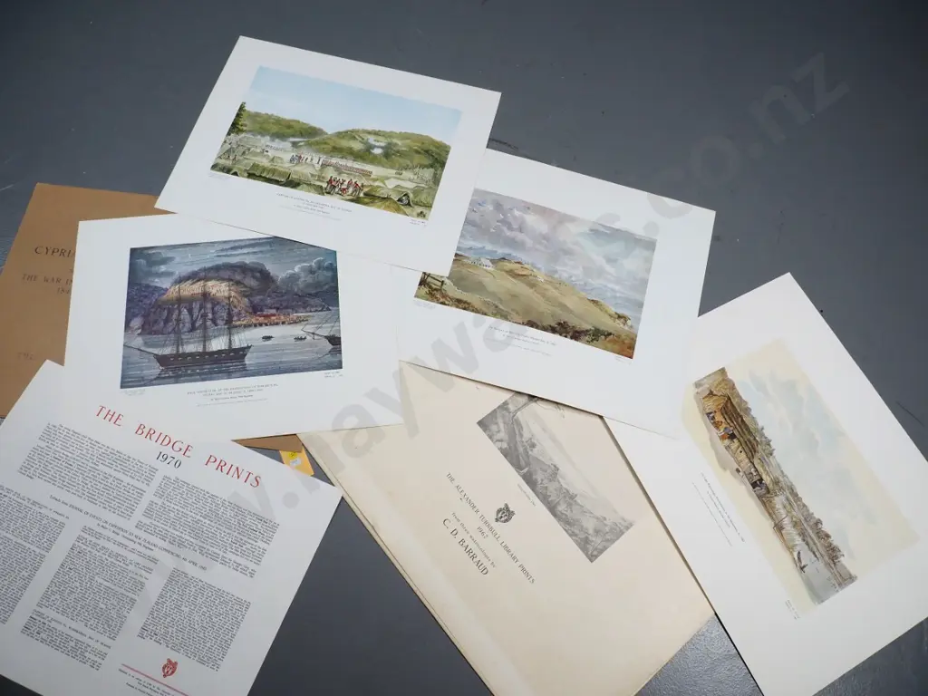 5 New Zealand historic print sets - some foxing, several are missing a print Image 1++