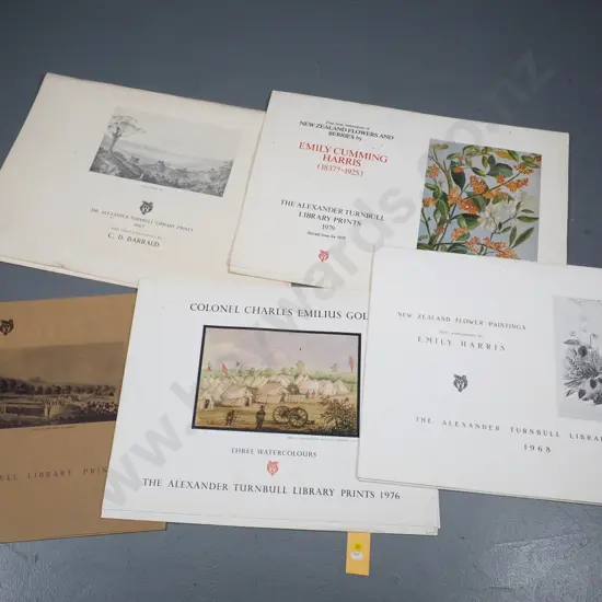 5 New Zealand historic print sets - some foxing, several are missing a print