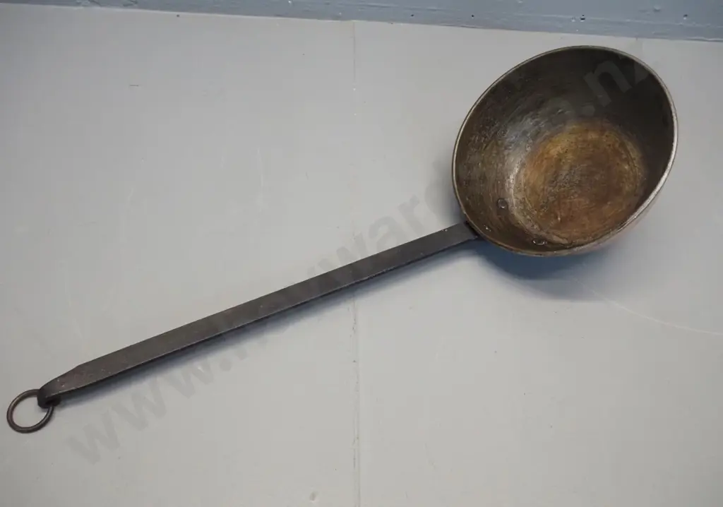 vintage copper and cast iron ladle L-540 - copper ladle D-190 Image 1++