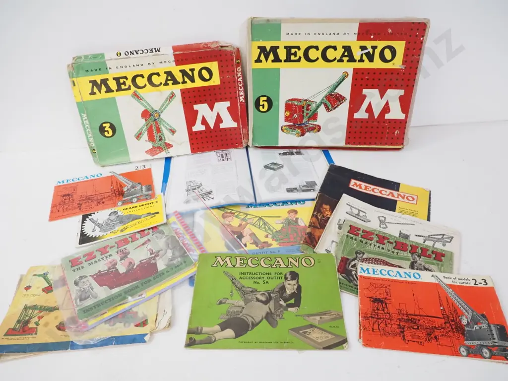 large Meccano collection including 6-drawer chest w/fitted drawers, multiple sets, original boxes & booklets H560 Image 1++