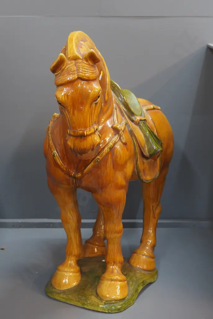 large Italian made porcelain Tang horse figure H870 L890 W340 Image 1++